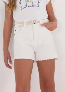 Short sarga blanco