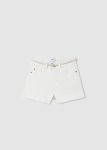 Short sarga blanco