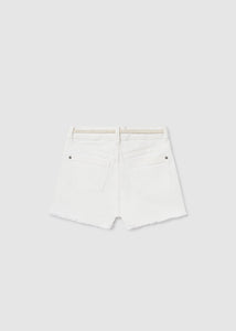 Short sarga blanco