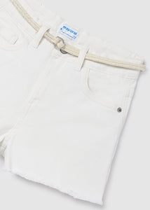 Short sarga blanco