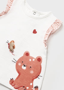 Conjunto short gatitos apricot 12 meses