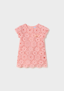 Vestido guipur rosado