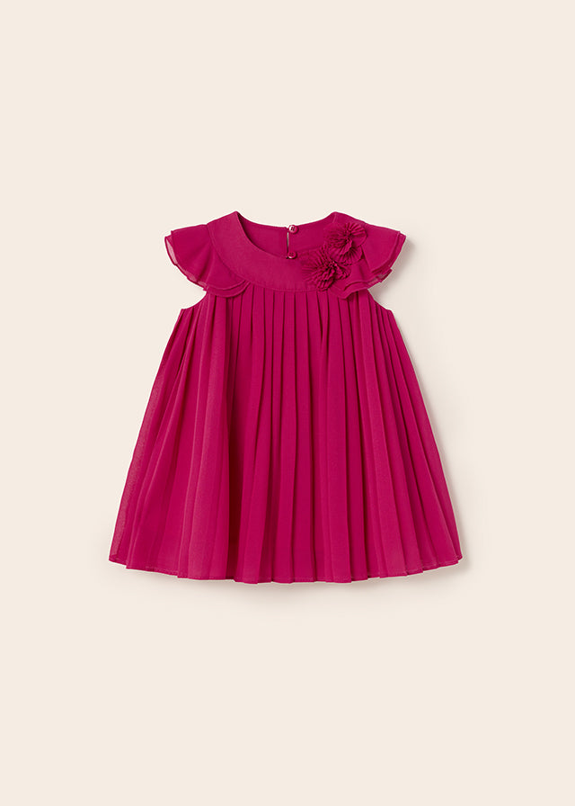 Vestido plisado orquidea