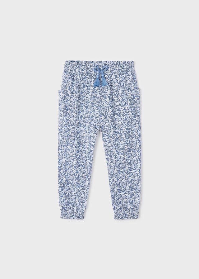 Pantalón estampado porcelana