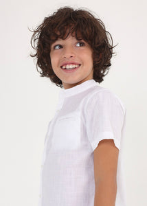 Camisa cuello mao blanco