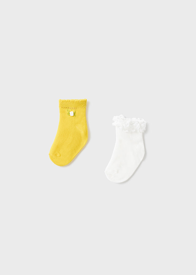 Set 2 calcetines de vestir amarillo