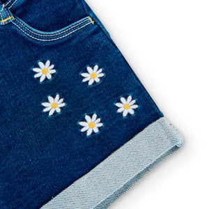 Short punto denim margaritas