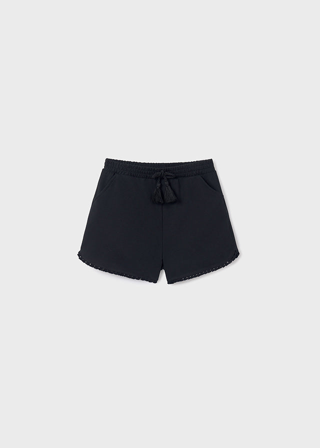 Short felpa negro