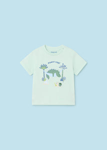 Conjunto short 3 piezas print aqua 24 meses