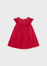 Cargar imagen en el visor de la galería, Vestido cenefa bordada rojo
