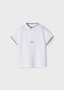 Polo cuello mao blanco