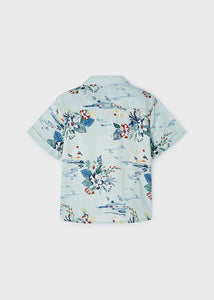 Camisa resort estampada botanico