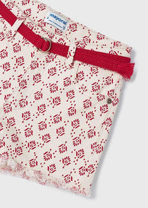 Short sarga estampada garbanzo