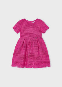 Vestido guipur fucsia