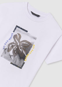 Polo print lenticular blanco