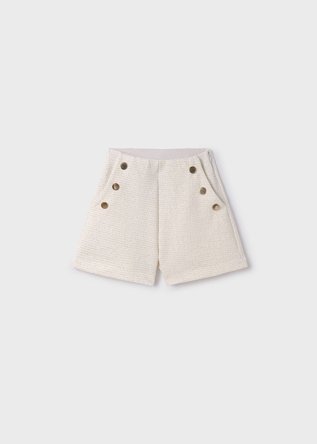 Short punto tweed crudo