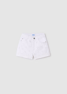 Short sarga fantasia blanco