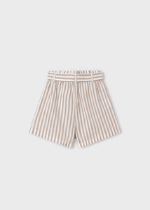 Short a rayas beige