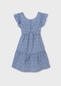 Vestido mini print lavanda