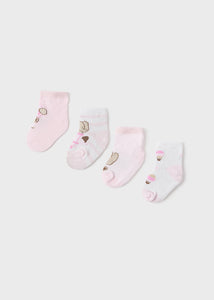 Set de 4 calcetines Rosa baby