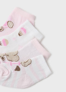 Set de 4 calcetines Rosa baby