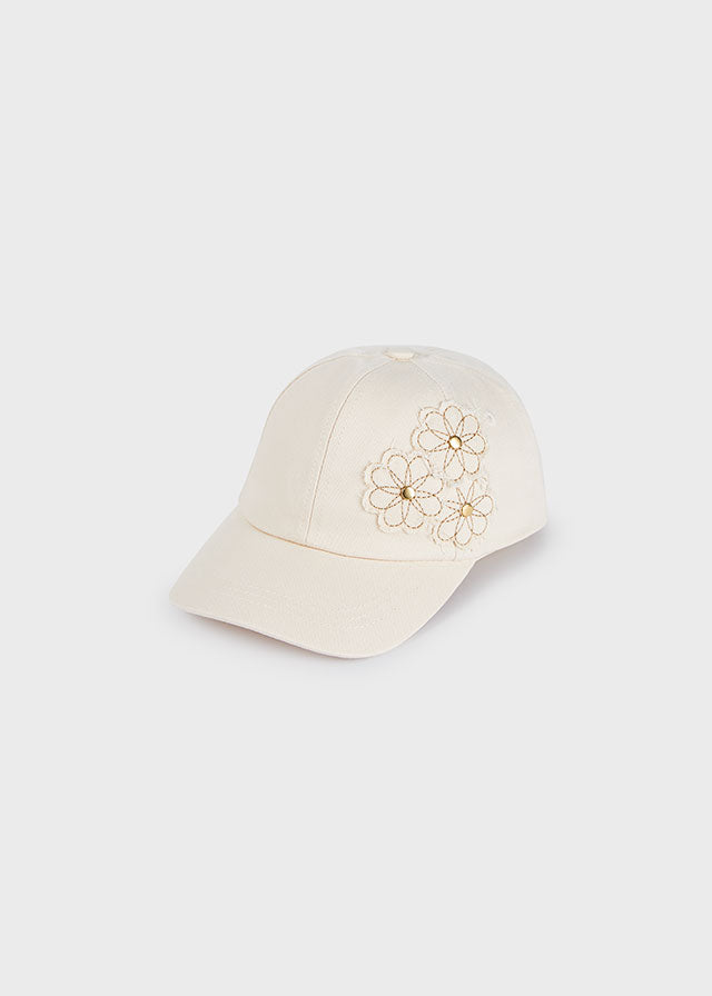 Gorra sarga flor almendra