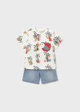 Cargar imagen en el visor de la galería, Conjunto short estampado palmeras
