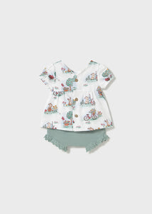 Conjunto short tricot Menta