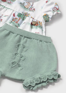 Conjunto short tricot Menta