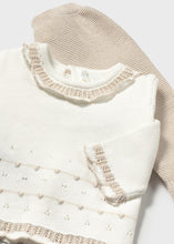 Cargar imagen en el visor de la galería, Conjunto polaina tricot Piedra 0/1 mes

