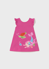 Cargar imagen en el visor de la galería, Vestido punto serigrafiado Fucsia
