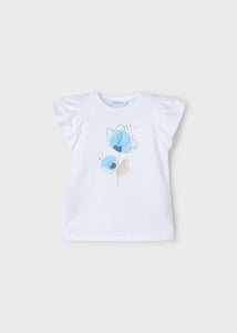 Camiseta flor cielo 8 años
