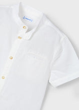 Cargar imagen en el visor de la galería, Camisa lino cuello mao Crema
