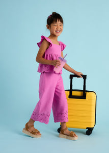 Conjunto pantalón perforado Orquidea