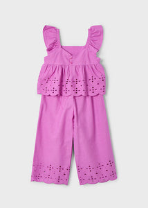 Conjunto pantalón perforado Orquidea