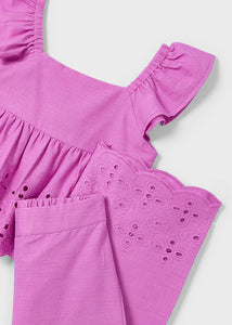 Conjunto pantalón perforado Orquidea