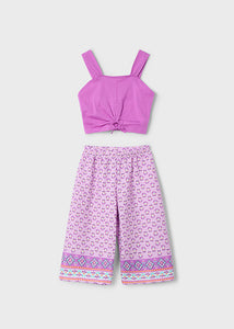 Conjunto pantalón estampado Orquidea