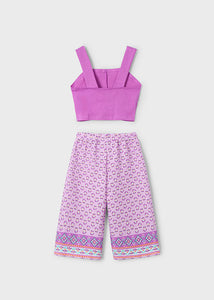 Conjunto pantalón estampado Orquidea