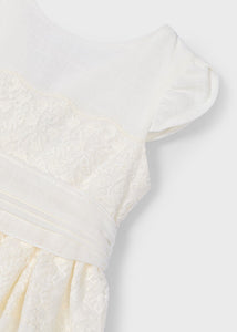 Vestido puntillas crudo