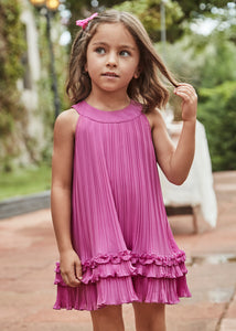 Vestido plisado orquidea