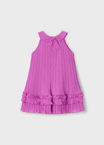 Vestido plisado orquidea