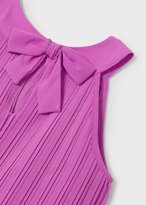 Vestido plisado orquidea