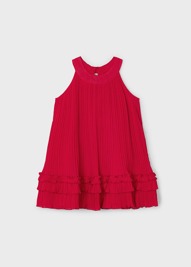 Vestido plisado rojo
