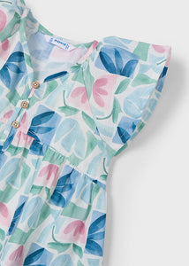 Vestido estampado menta