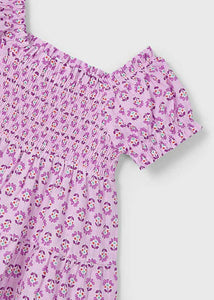 Vestido nido de abeja Malva