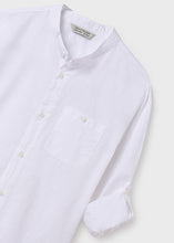 Cargar imagen en el visor de la galería, Camisa cuello mao Blanco
