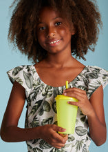 Cargar imagen en el visor de la galería, Conjunto short volante estampado Musgo
