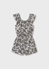 Cargar imagen en el visor de la galería, Conjunto short volante estampado Musgo
