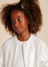 Cargar imagen en el visor de la galería, Chaqueta bomber lentejuelas Crudo
