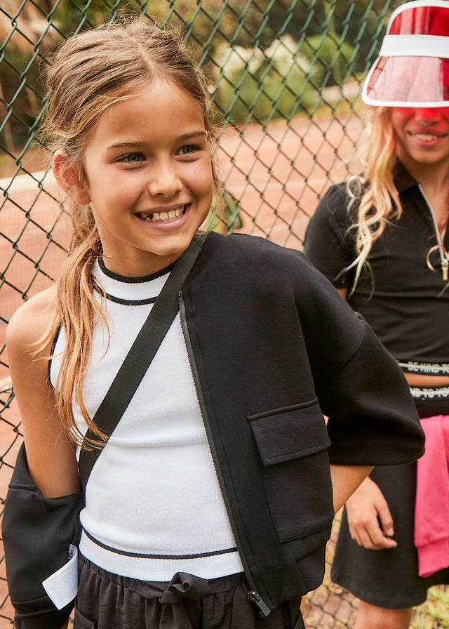 Casaca bomber pique Negro